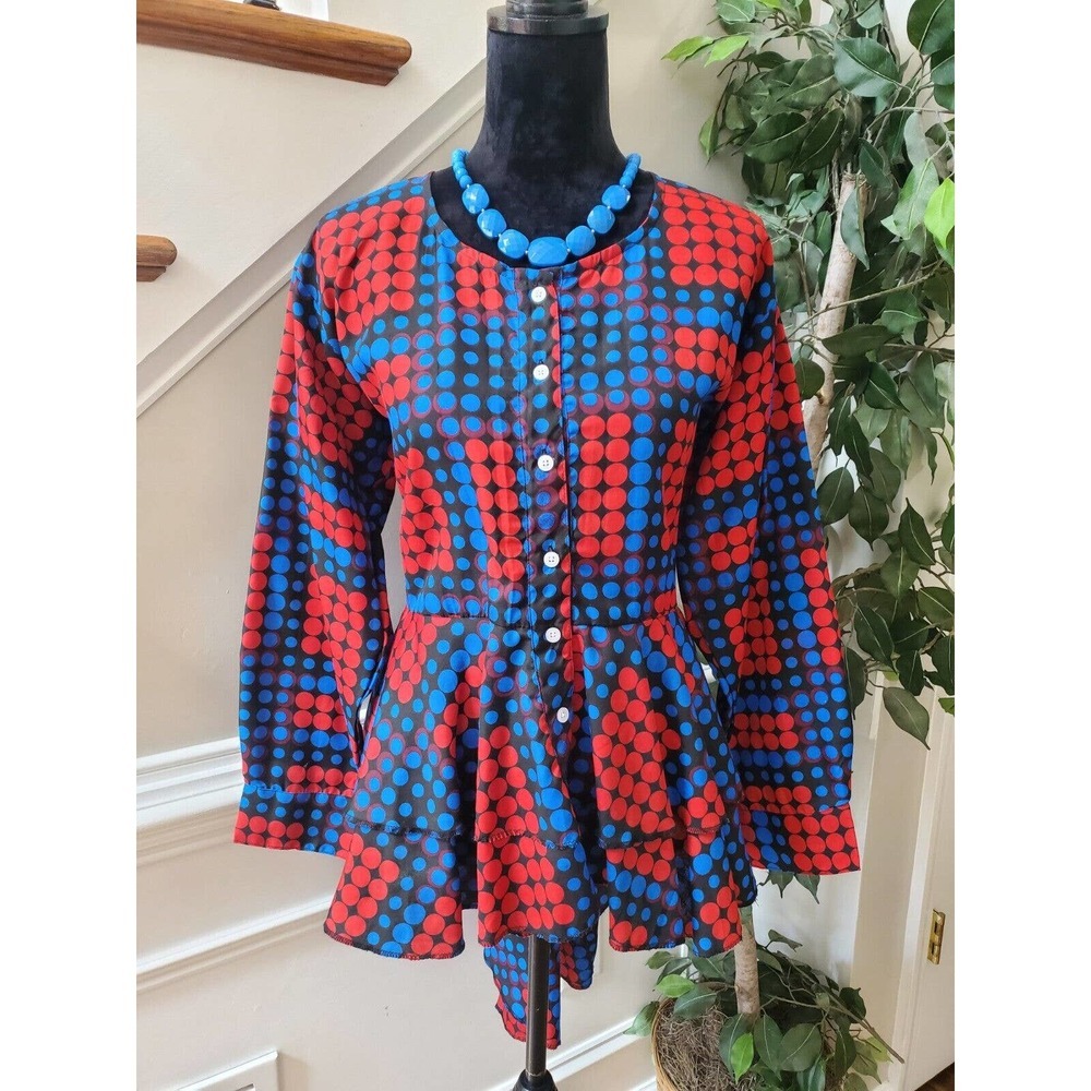 Xpress Women's Multicolor Polyester Round Neck Long Sleeve Casual Top Blouse